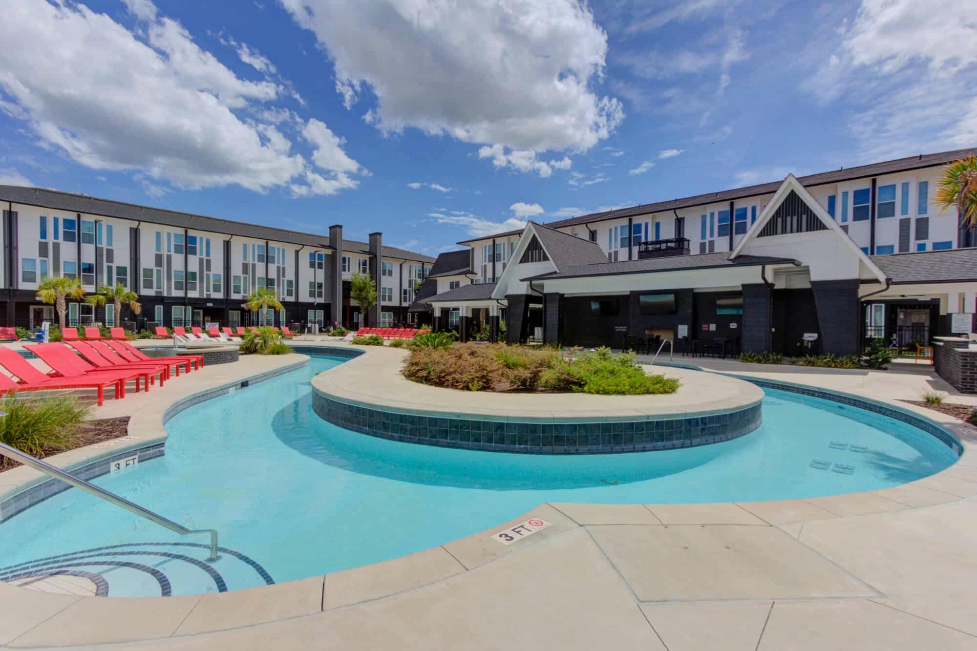 the row at the stadium off campus apartments near university of south carolina exclusive lazy river